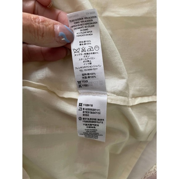 French Connection Lark Rise Lace Dress Scalloped Crochet Trim Size 4 Cream - Picture 8 of 9